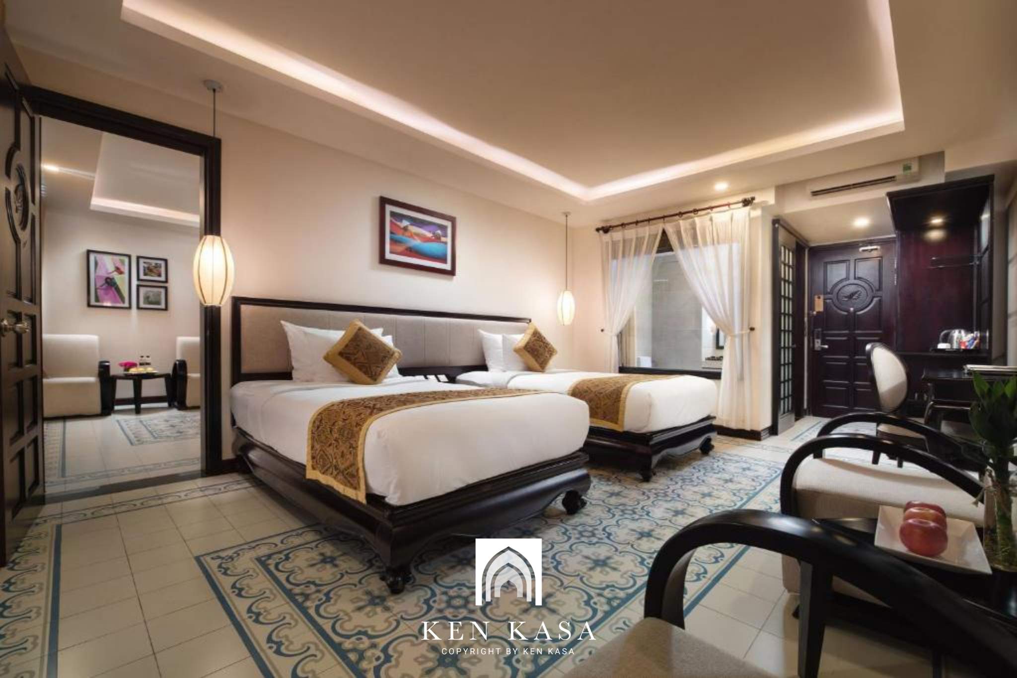 Mẫu phòng ngủ khách sạn hiện đại Silk Hoi An hotel 